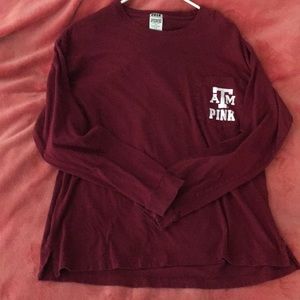 PINK Texas A&M Long Sleeve Shirt